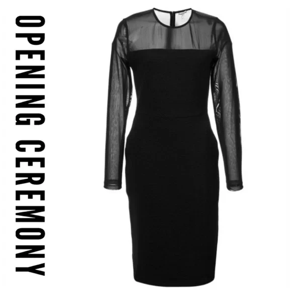 💕SALE💕 Opening Ceremony Black Imogen Ottoman Dress - Picture 5 of 12